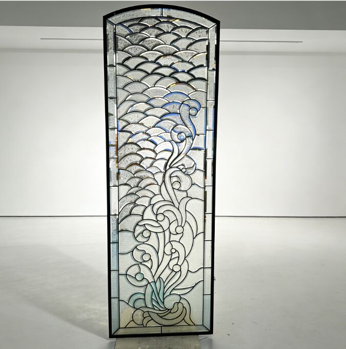 Handcrafted Decorative Entry Door Glass Panel With Intricate Design For Front Entry Doors