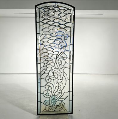 सामने के प्रवेश द्वारों के लिए जटिल डिज़ाइन के साथ हस्तनिर्मित सजावटी प्रवेश द्वार ग्लास पैनल